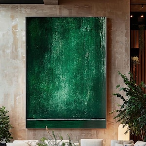 Green Wabi-Sabi Wall Art Large Green Abstract Canvas Art Green Texture Art Neutral Abstract Minimalist Painting Green Beige Texture Painting