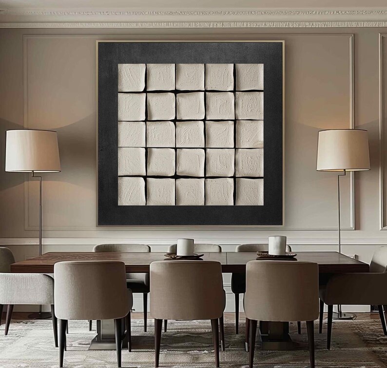 Black Framed Texture Canvas Painting: Minimalist Wabi Sabi Wall Art - Etsy