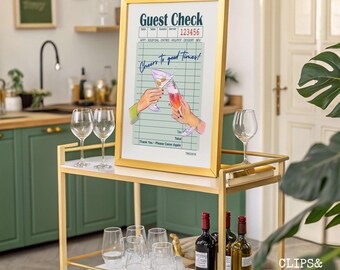 Bar Cart Frame Mockup DIN A 5x7 Ratio Vertical Mockup Poster Mockup Frame Template Wall Art Mockup Martini Wall Decor Bar Cart Poster Mockup