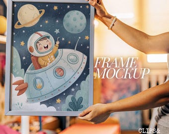 Nursery & Kids Room Frame Mockup Aesthetic Frame Mockup Kids Room Mockup Poster Frame Mockup PSD File Nursery Frame Wall Art Mockup 5x7 ISO