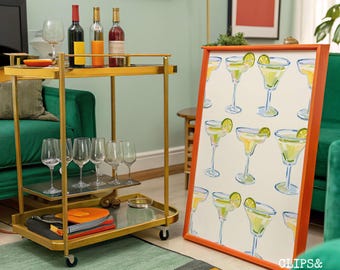Bar Cart Poster Mockup Wall Art Mockup Bar Cart Frame Mockup Poster Mockup Frame Template Martini Wall Decor DIN A 5x7 Ratio Vertical Mockup