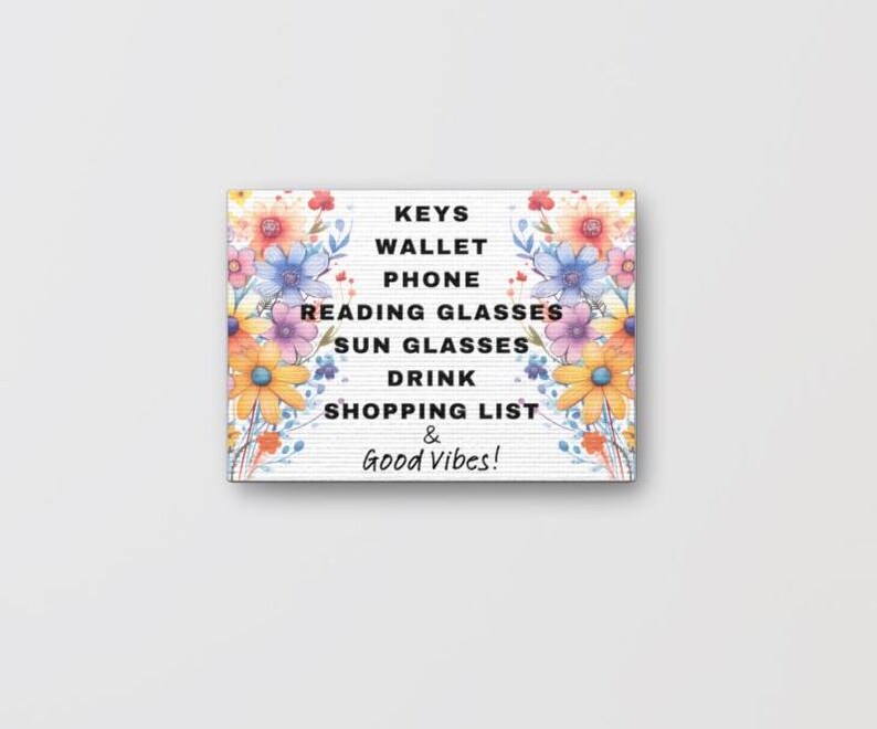 Reminder Wall Picture to Put by Front Door, Canvas Wall Art Print, W7 X