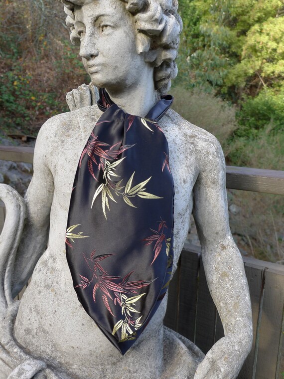 Schwarz und Gold Bambus Satin Ascot - Etsy.de