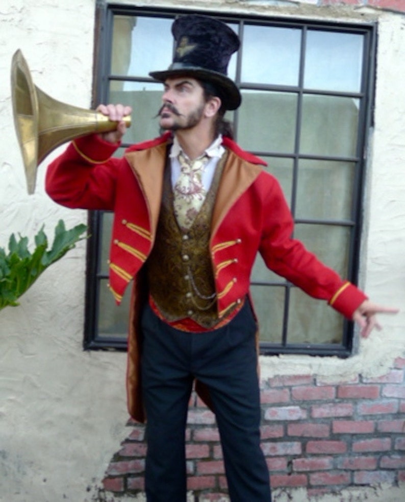 Red and Gold Ringmaster's Cutaway Jacket - Etsy