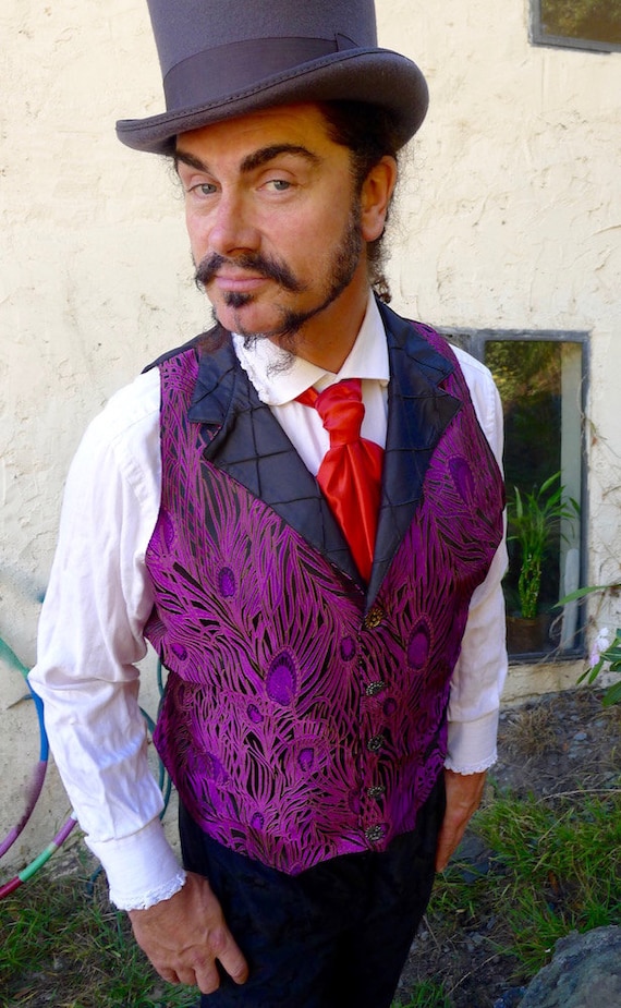 peacock pattern waistcoat