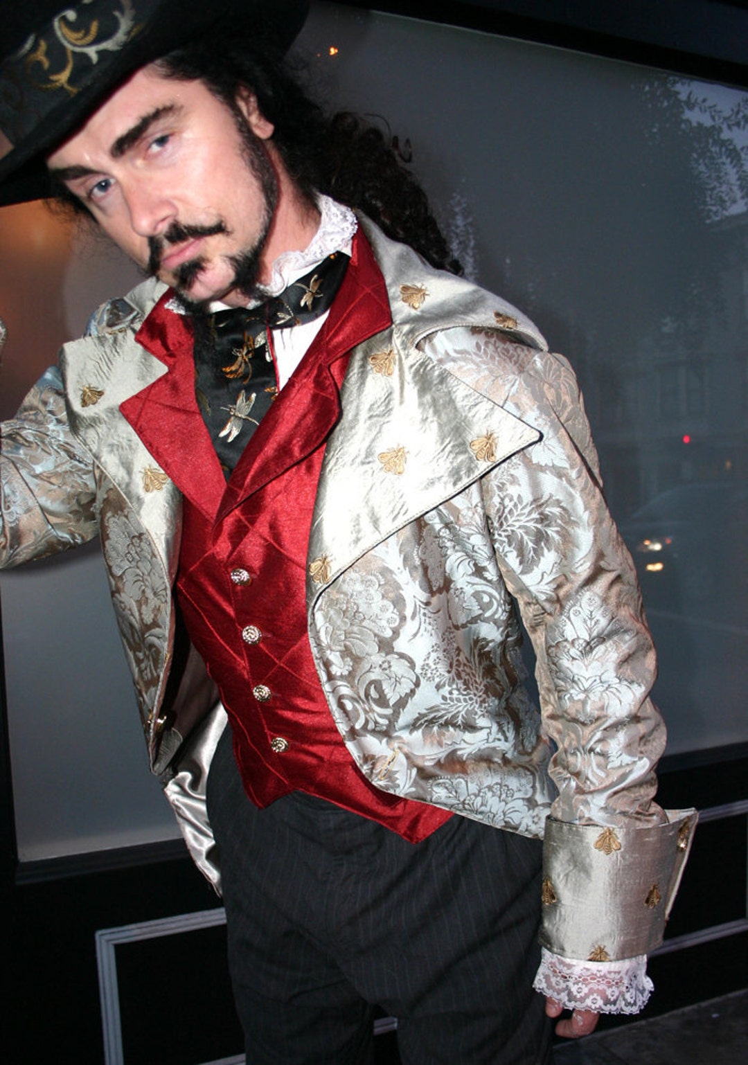Red Vest With Cravat - Etsy