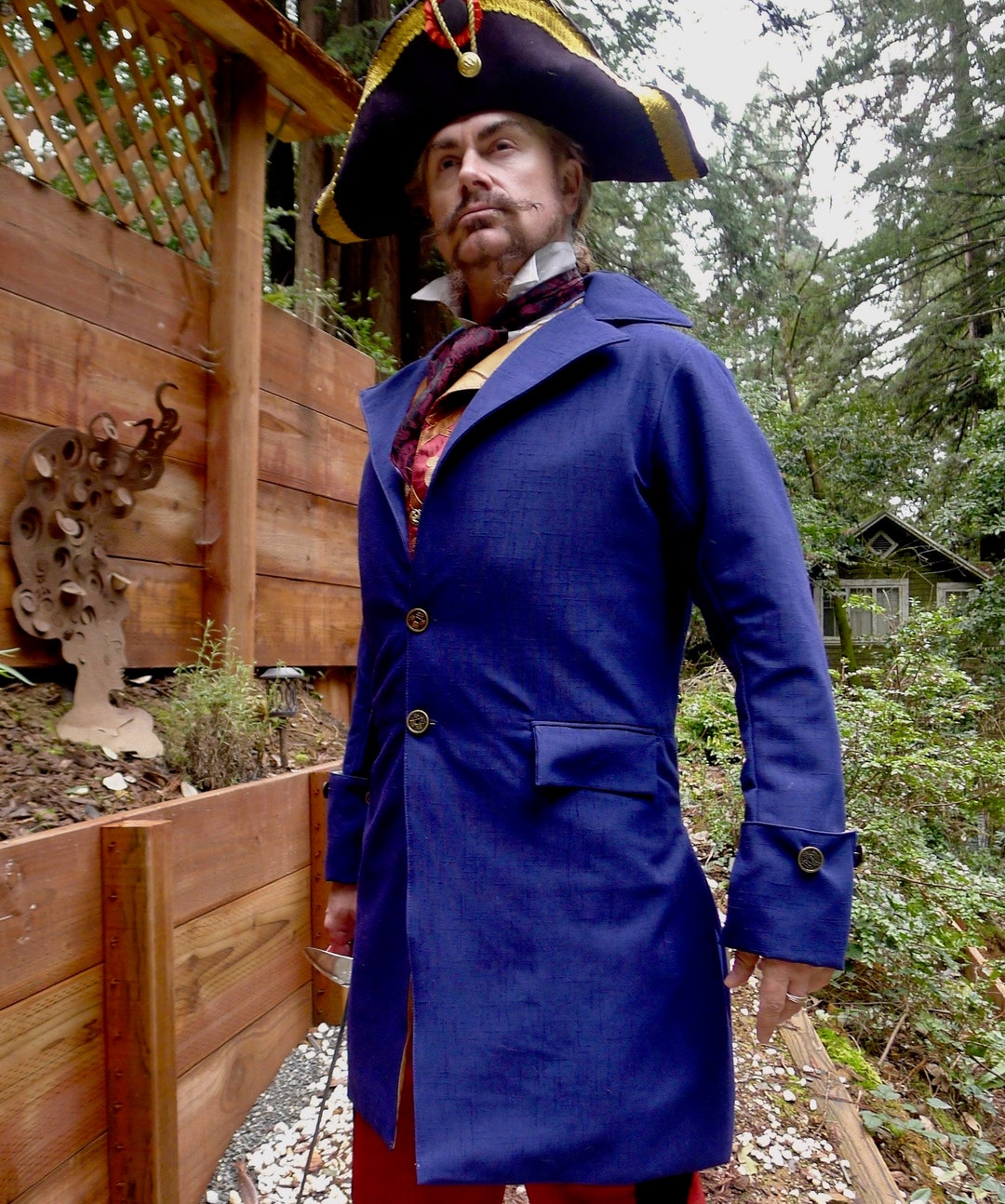 Swashbuckling Blue Tapestry Cloth Pirate Jacket - Etsy