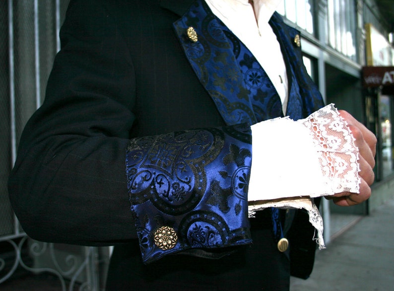 smoking jacket blue