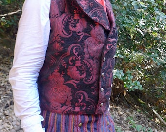 Gilet vittoriano blu e nero, gilet da uomo, matrimonio, steampunk, vittoriano, rinascimentale, pirata, Halloween, costume, gilet vittoriano, Dickens - Italia