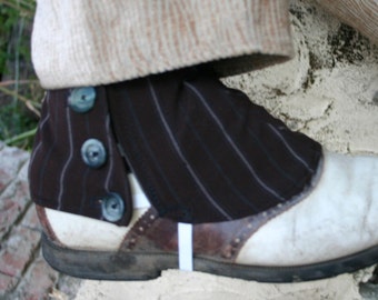Brown Pinstripe Spats