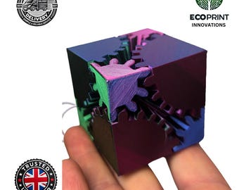 Mehrfarbiger Zahnrad Würfel Fidget Spielzeug - 3D gedrucktes sensorisches Puzzle