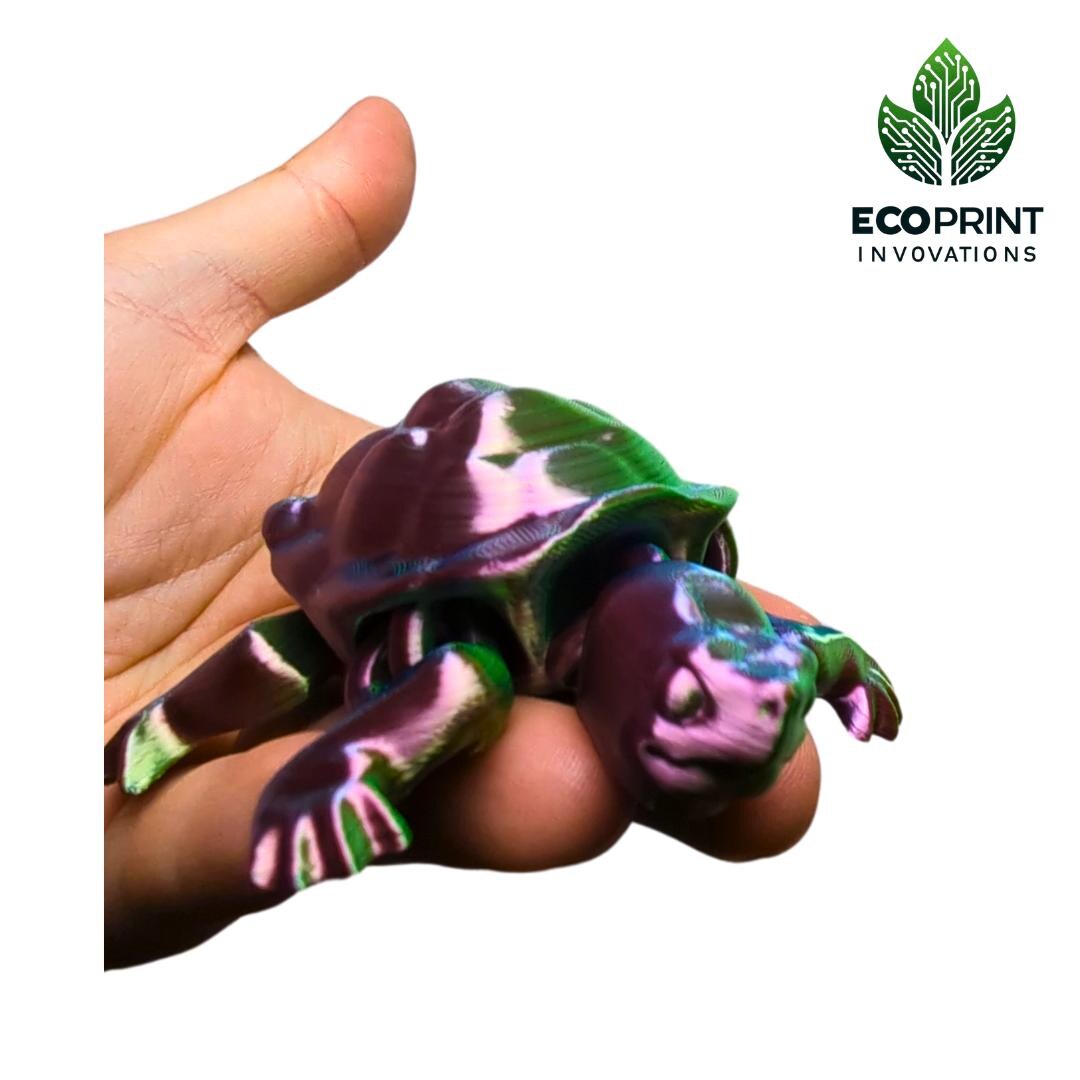 Articulated Turtle Fidget Toy - Vibrant 3D Printed Sensory Toy for ADHD ...