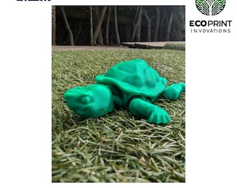 Articulated Turtle Fidget Toy - Flexible Sensory ADHD Turtle Vibrant Green