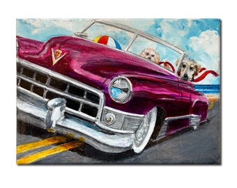 Nova Bean And Clifford Go To Lunch At The Beach--Print