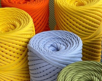 Tshirt Yarn 7-9mm, T shirt Yarn for Crochet, 62 Colors, 100% Cotton Chunky Yarn, Premium Quality, Trending Now, Perfect for Bags & Baskets