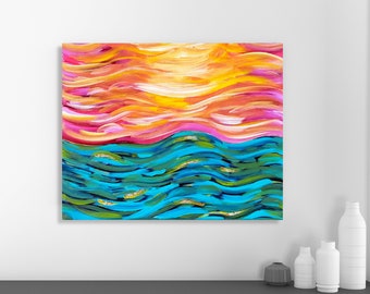 Ocean Waves Original Acrylic Painting 16x20