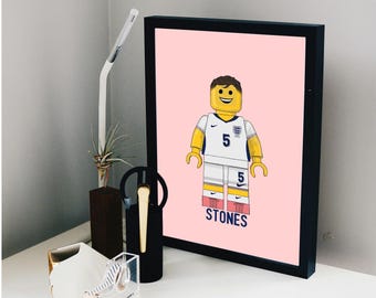 John Stones Minifigure - Unique Soccer Player Gift
