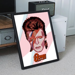 Iconic David Bowie Portrait Poster