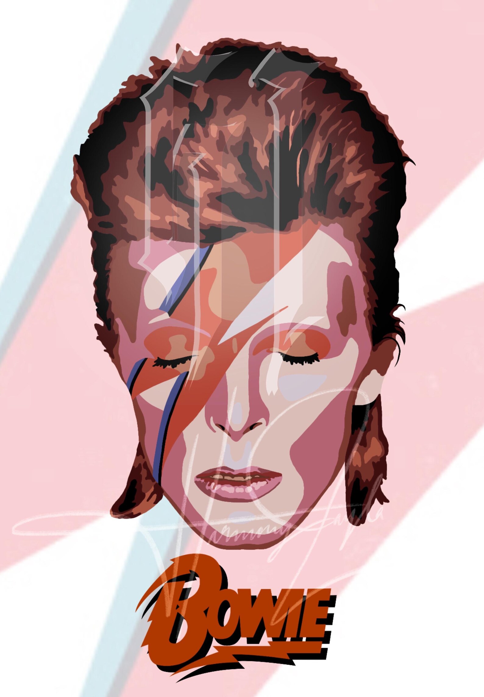 Iconic David Bowie Portrait Poster - Etsy