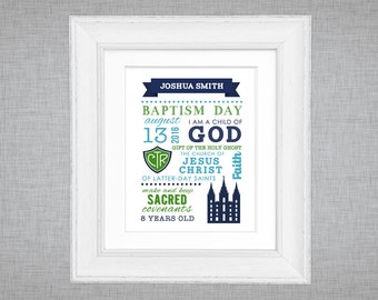 LDS baptism printable - display sign  - instant download - subway word art - boys baptism gift - choose the right - CTR