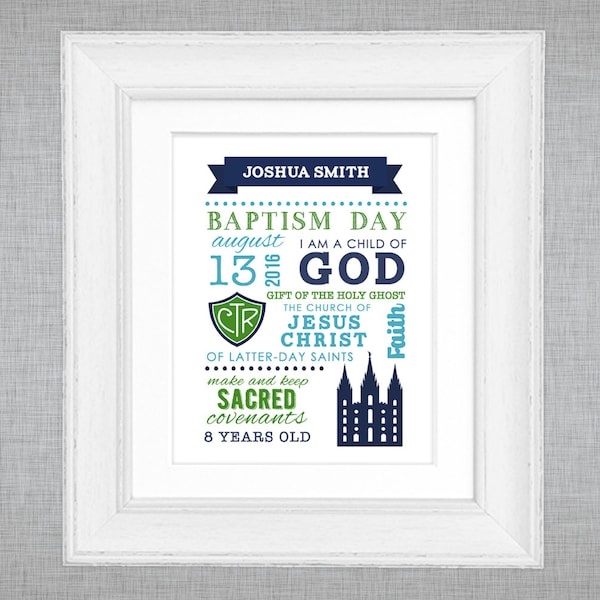 LDS baptism printable - display sign  - instant download - subway word art - boys baptism gift - choose the right - CTR