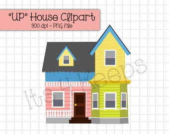 UP House Clipart - Instant Download PNG