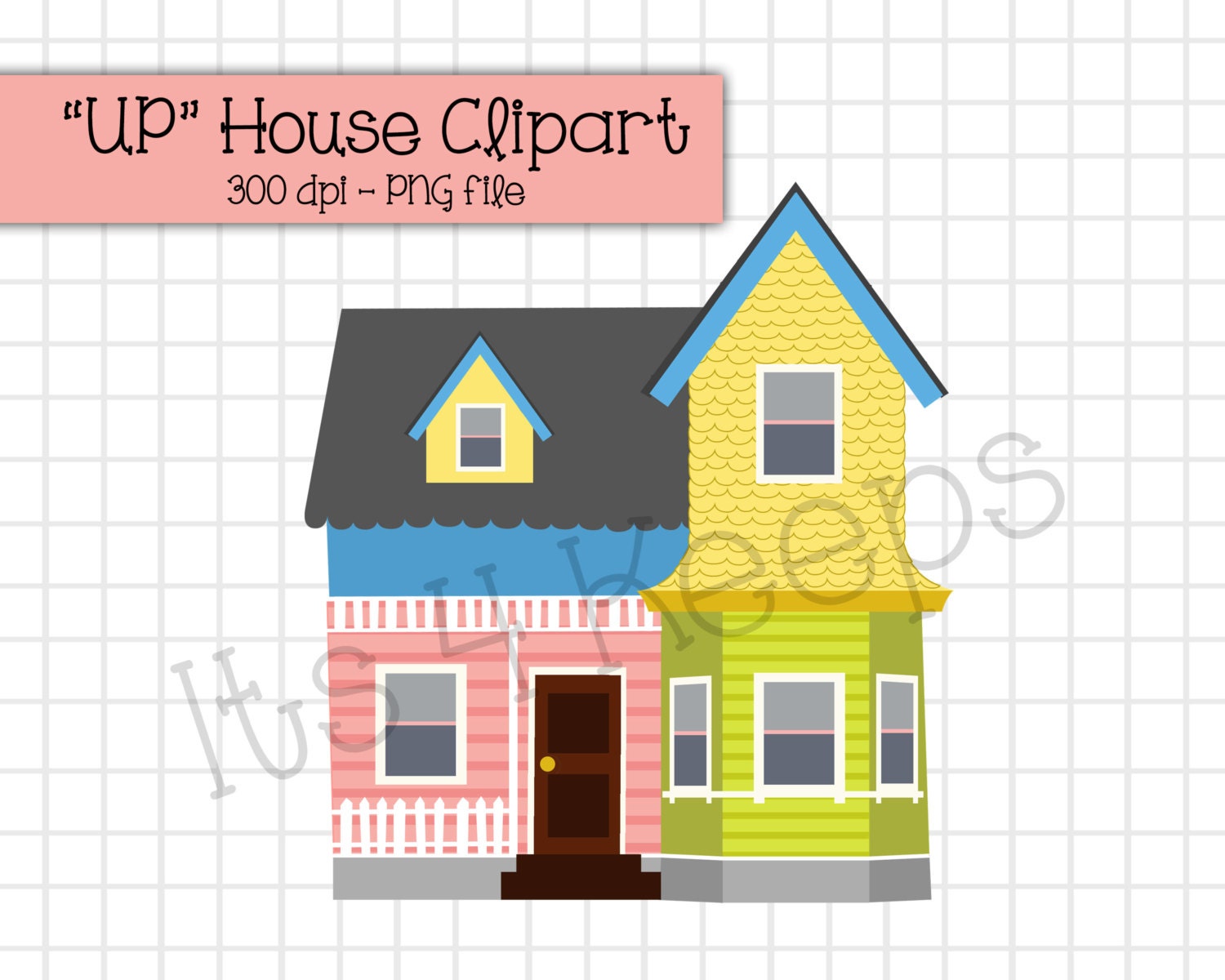 UP House Clipart Instant Download PNG - Etsy