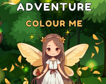 Libro para colorear de cuentos: La pequeña aventura del hada Leah