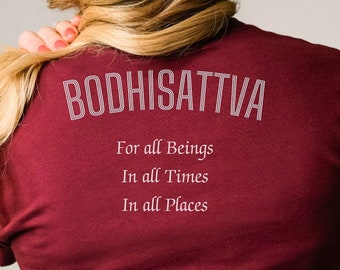 Bodhisattva Vow Tee, Mahayana Buddhist Apparel, Zen Meditation Tee, Buddhist Quote Apparel, Spiritual Practitioner Gift, Loving Metta Shirt