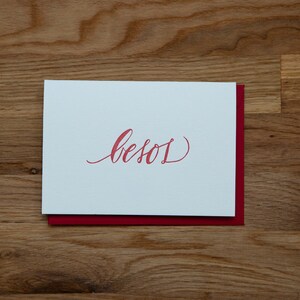 Letterpress Besos Card image 3