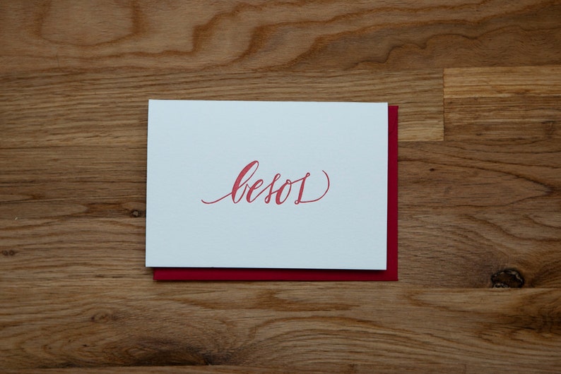 Letterpress Besos Card image 3