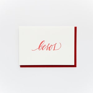 Letterpress Besos Card image 1