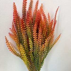 Orange Bead Grass Fall bushes | fall bead grass | wreath supplies | plastic greenery | artificial greenery | crafting| fall fern sawgrass