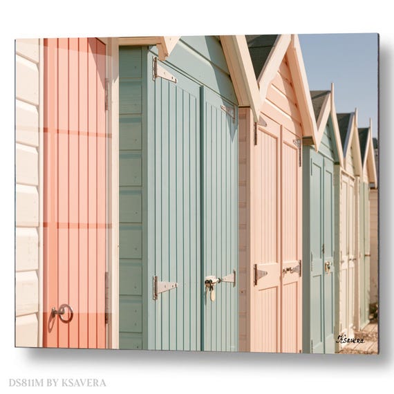 Wall Art Print - Colorful Pastel Beach Huts Row Cabins - Coastal Decor - Nature Photography - DS0811M