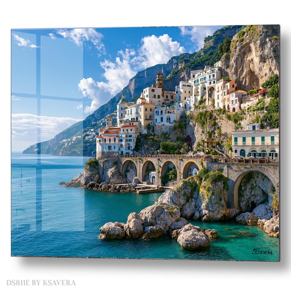 Wall Art Print – Amalfi Italian Riviera - Coastal Italy - Mediterranean Photography - acryl, metal, canvas – DS0811E