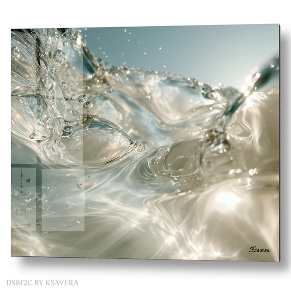 Wall Art Print – Clear Water Splashing - Liquid Motion - Macro Photography - acryl, metal, canvas – DS0812C