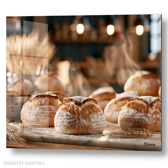 Wall Art Print – Sourdough Bread - Fresh hot Loaf - Bakery Photography - acryl, metal, canvas – DS0810I
