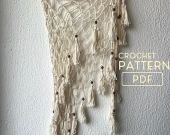 Mesh Crochet Pareo PDF Pattern | Beach Cover Up Skirt, Summer Wrap Skirt, Swimsuit Cover Crochet Pattern