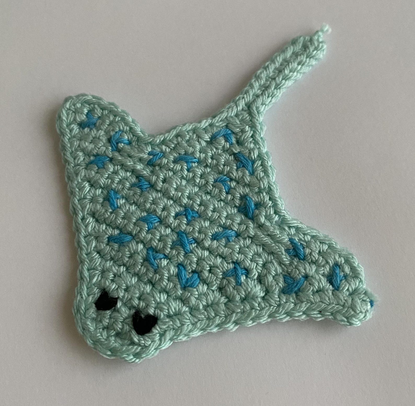 Stingray Crochet Pattern Stingray Appliqué Sea Motif Crochet Motif