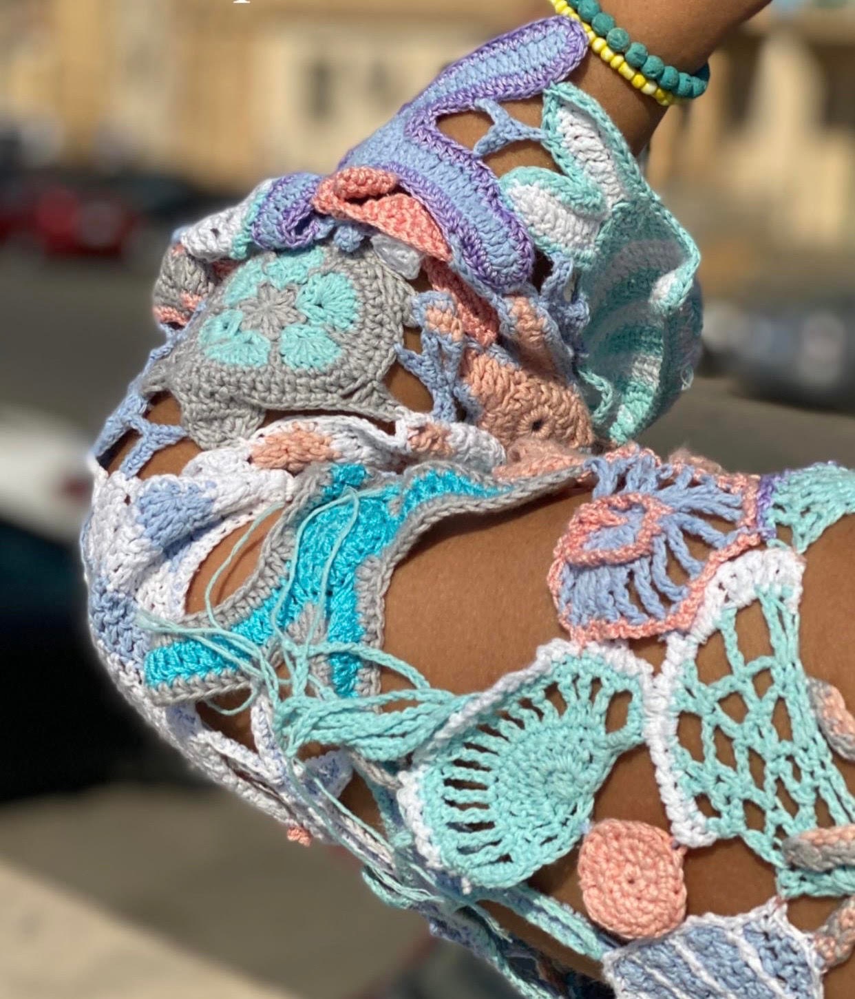 新品タグ付　MEDI SHELL MOTIF CROCHET KNIT VEST MEDI SHELL MOTIF CROCHET KNIT VEST