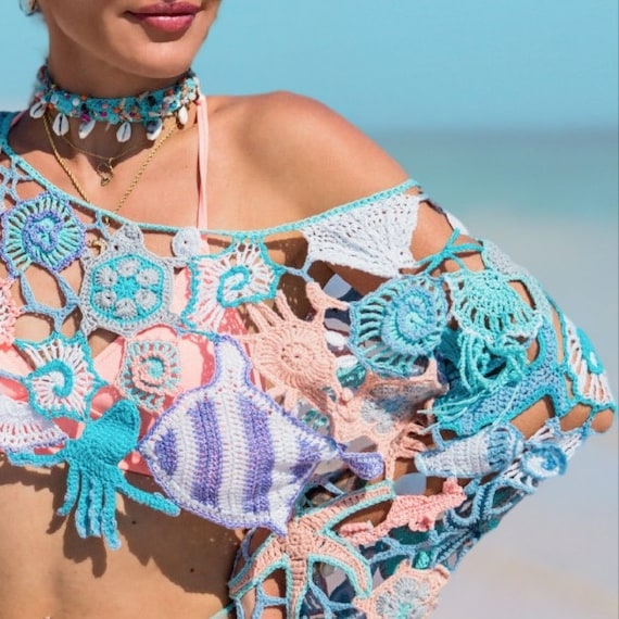Crochet Top Pattern, Crochet Long Sleeve Top, Plus Size