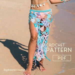 Crochet Skirt Pattern | Summer Skirt Pattern | Easy Crochet Skirt Pattern | Crochet Skirt Tutorial | Mermaid Skirt Pattern | Beach cover up