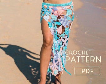 Crochet Skirt Pattern | Summer Skirt Pattern | Easy Crochet Skirt Pattern | Crochet Skirt Tutorial | Mermaid Skirt Pattern | Beach cover up