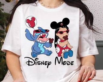 Disney Mode Shirt Lilo and Stitch Tee, Cute Disney Trip Outfit, Ice Cream Mickey Bar Shirt, Vacation Family Disney Shirt