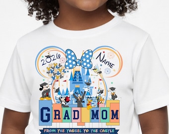 Chemise de remise des diplômes personnalisée 2026, T-shirt personnalisé de remise des diplômes, maman et frère diplômés, chemise familiale de remise des diplômes Magic Castle, de la pampille au haut du château