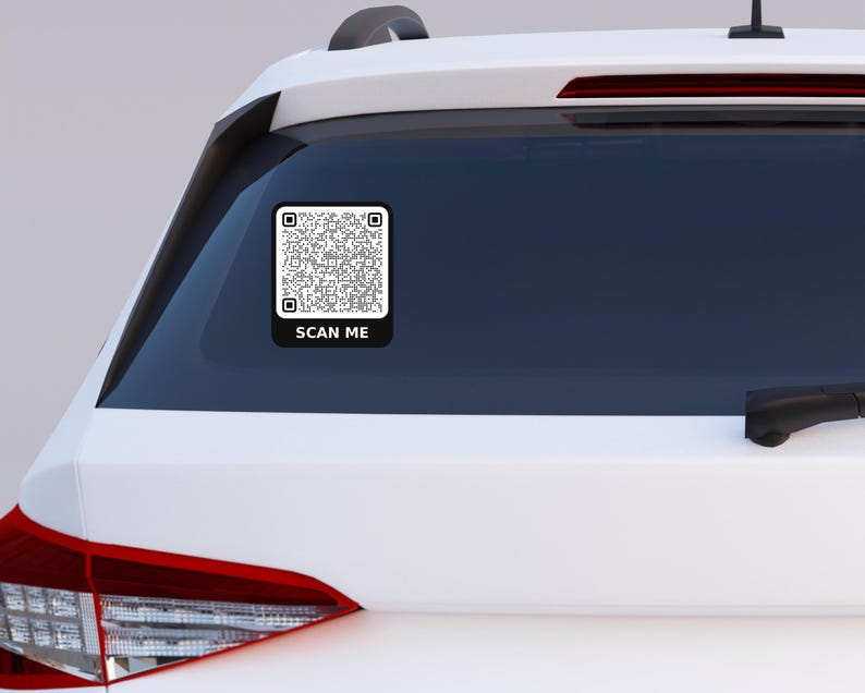 Code Car Kit Qr Code Example Custom QR Code Car Decal, Social Media Business Promotion - Etsy