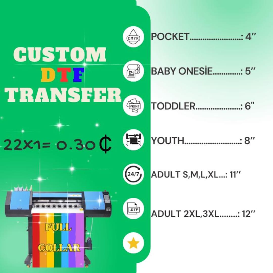 Dtf Gang Sheet, Hot Peel Dtf Transfer, Custom Transfer by Size, Dtf ...