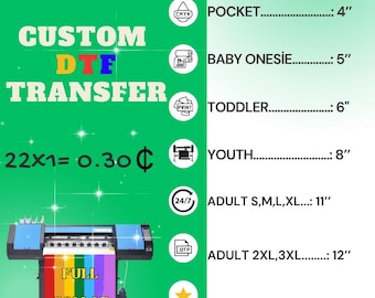 Dtf Gang Sheet, Hot peel Dtf Transfer, Custom Transfer By Size, Dtf Print, Adult size dtf print, image transfer,Premium Quality Dtf Transfer