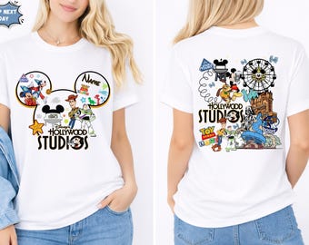 Chemise personnalisée pour vacances en famille Hollywood Studios, sweat à capuche Disney World 2026, t-shirt Toy Story Land personnalisé, t-shirt sorcier Mickey Star Wars
