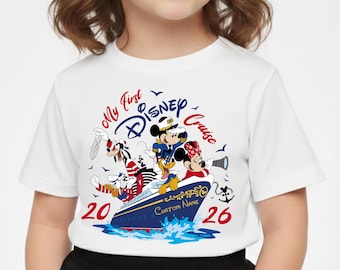 Disney Cruise Shirt 2026 Matching Family Shirts Our First Disney Cruise Tee Disney Trip Vacation Outfit Mom Dad Kids Cruise Shirt